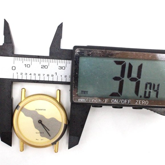 J.B Champion Watch Mens Gold Tone Stainless Steel Swiss Movement Quartz Rare - Picture 5 of 5